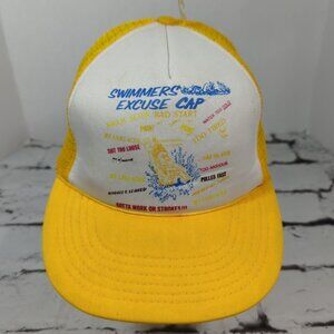 Swimmer Excuse Vintage Yellow‎ Snapback Hat Adjustable Ball Cap